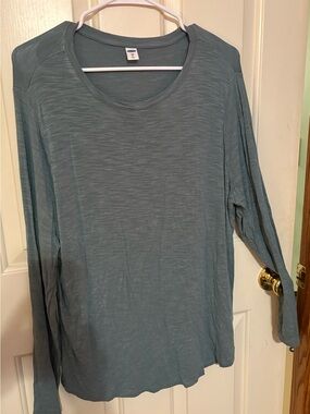Old Navy Light Slate Blue Long Sleeve Scoop Neck Tee XL